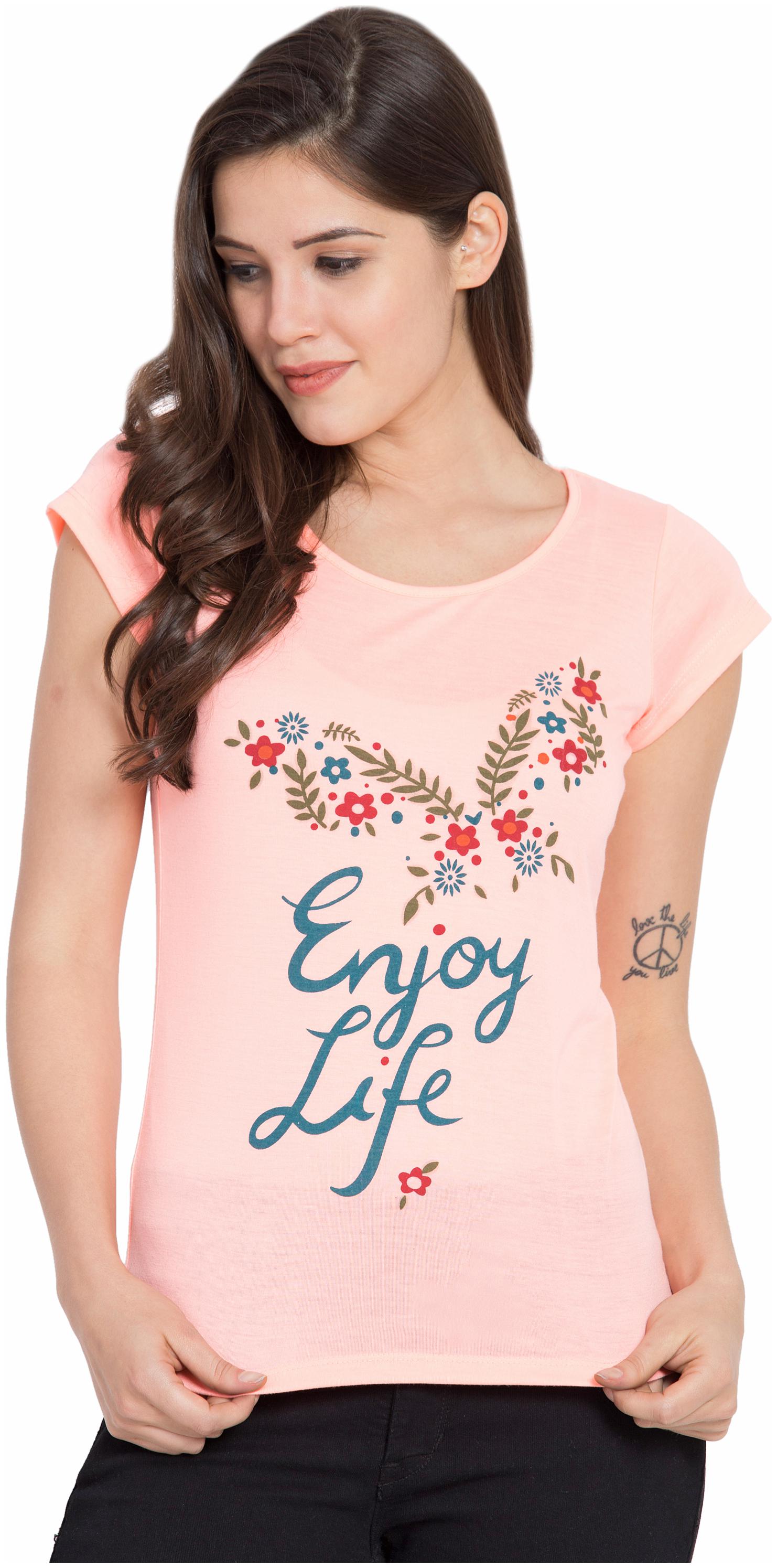 

STITCH VASTRA Women Printed A-line top - Pink