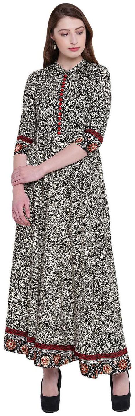 

PINKY PARI Women Grey Printed Anarkali Kurti