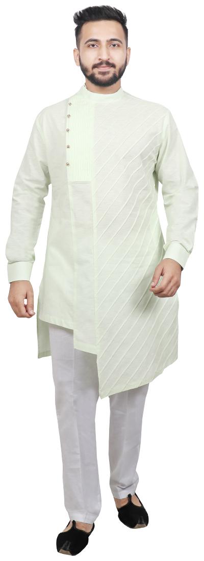 

Pintex Kurta with pyjamas For Men - Green