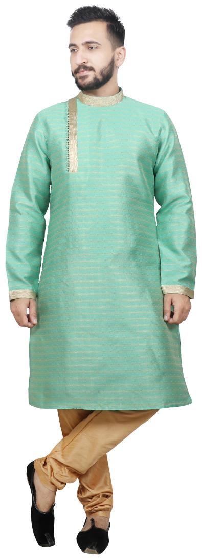

Pintex Kurta with pyjamas For Men - Green