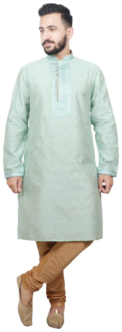 

Pintex Kurta with pyjamas For Men - Green