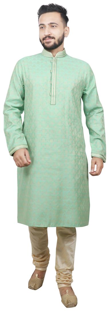 

Pintex Kurta with pyjamas For Men - Green
