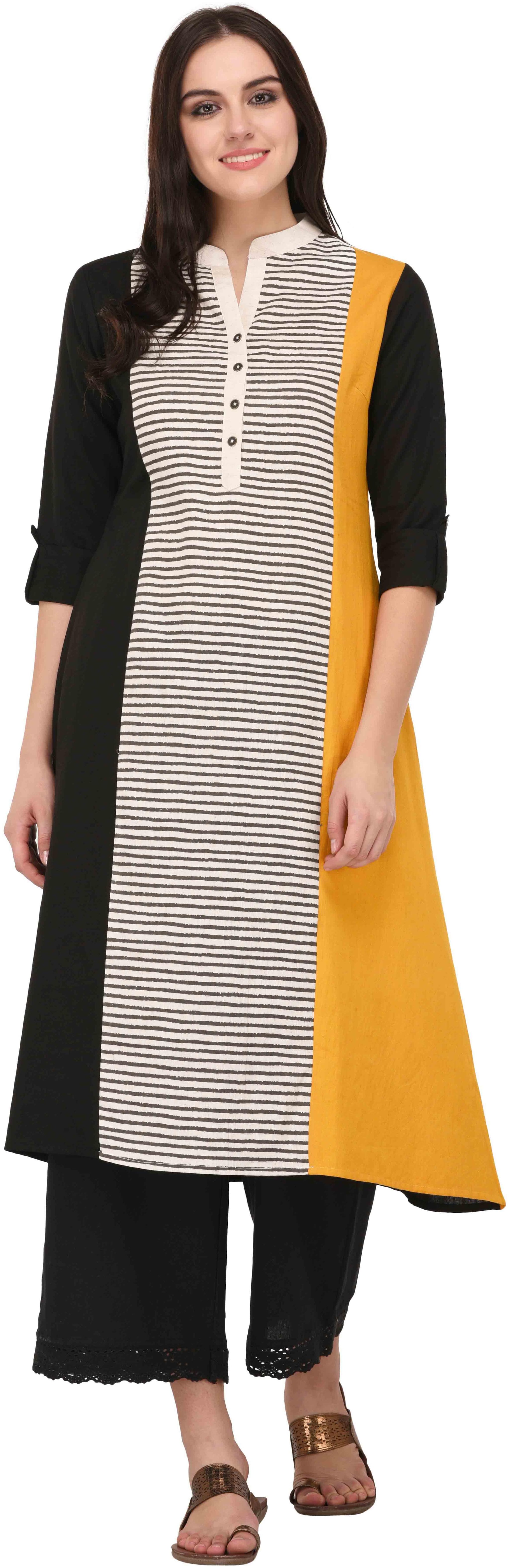 

Pistaa Women Viscose Solid Frock Anarkali Kurta Multi