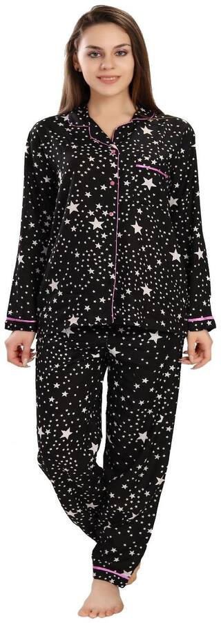 Piu Star Printed Rayon Cotton Night Suit