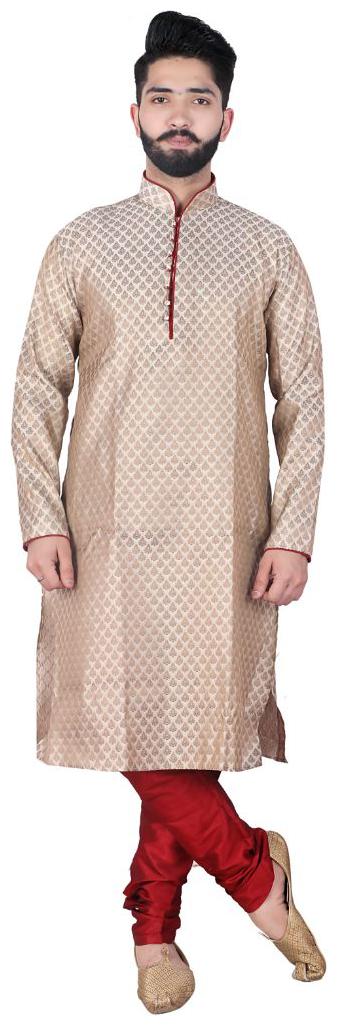

P K GARMENTS Beige Printed Kurta and Pyjamas