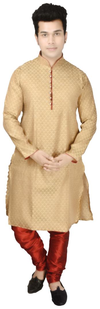 

P K GARMENTS Beige Printed Kurta and Pyjamas