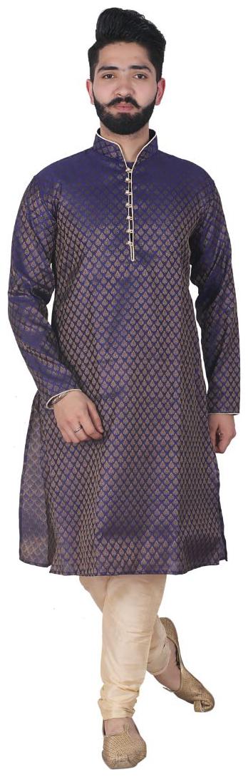 

P K GARMENTS Purple Printed Kurta and Pyjamas