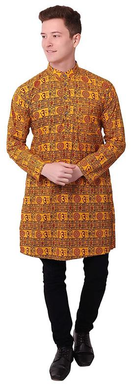 

PK Hub Men Yellow Regular Fit Kurta