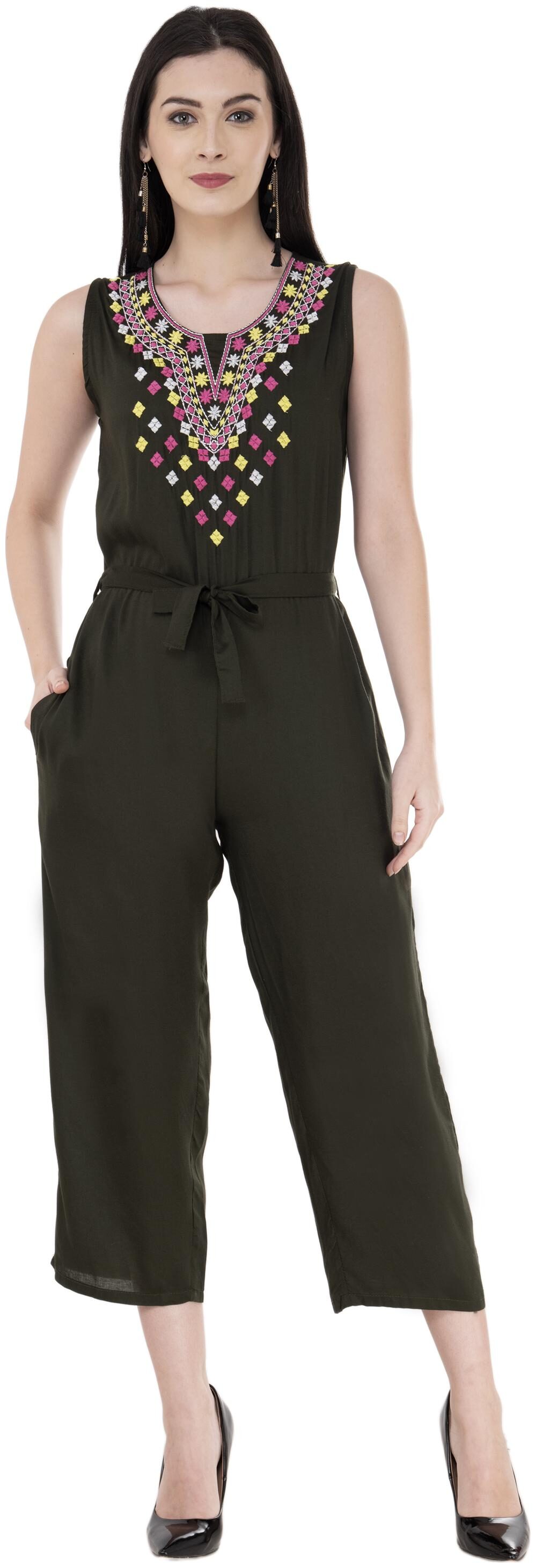 

pkyenterprises Solid Jumpsuit - Green