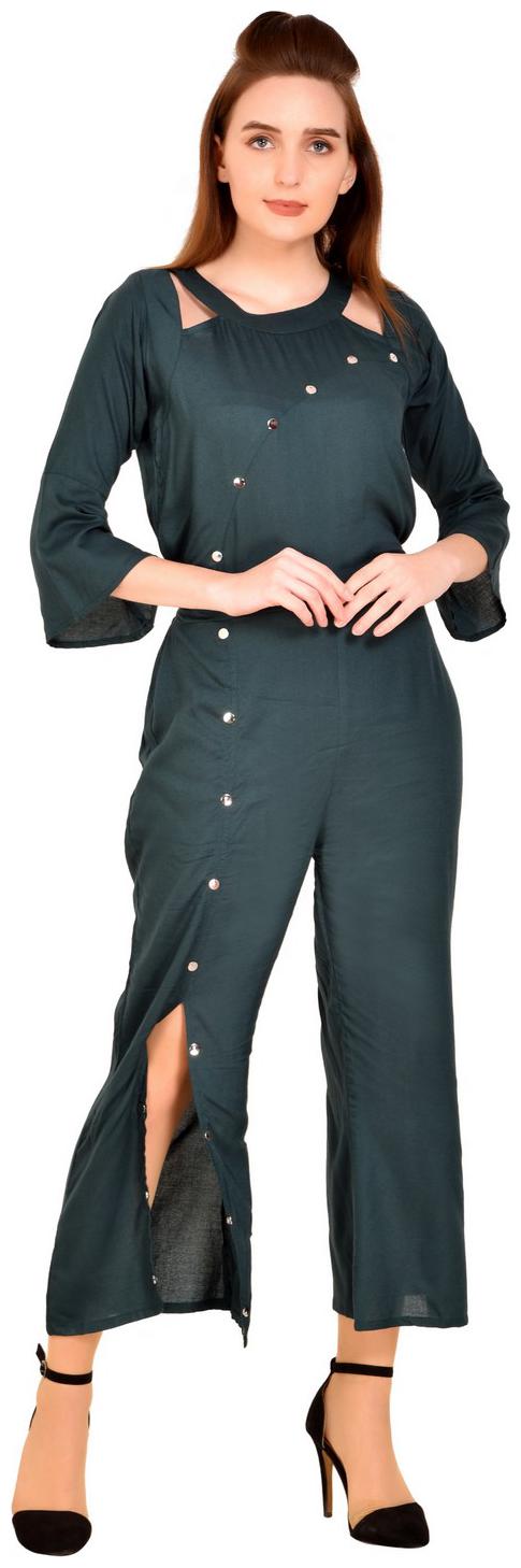 

pkyenterprises Solid Jumpsuit - Green