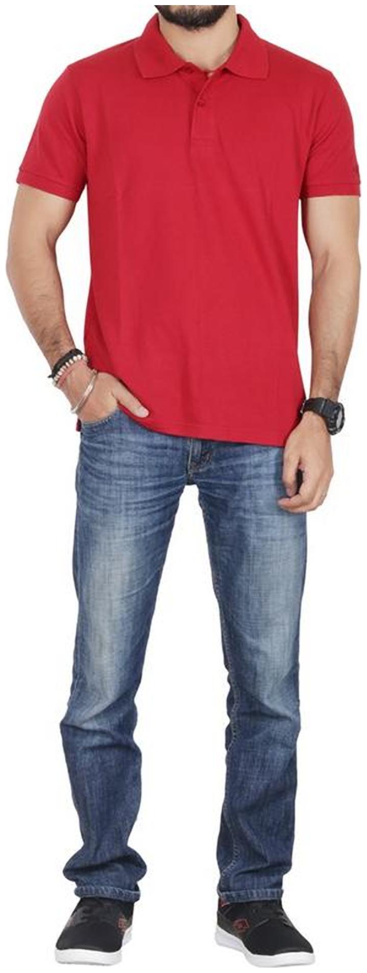 

Lotto Men Red Loose fit Cotton Polo collar T-Shirt - Pack Of 1