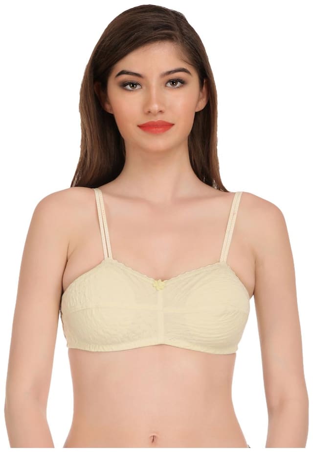 Popocracy Non Padded Cotton T Shirt Bra - Yellow