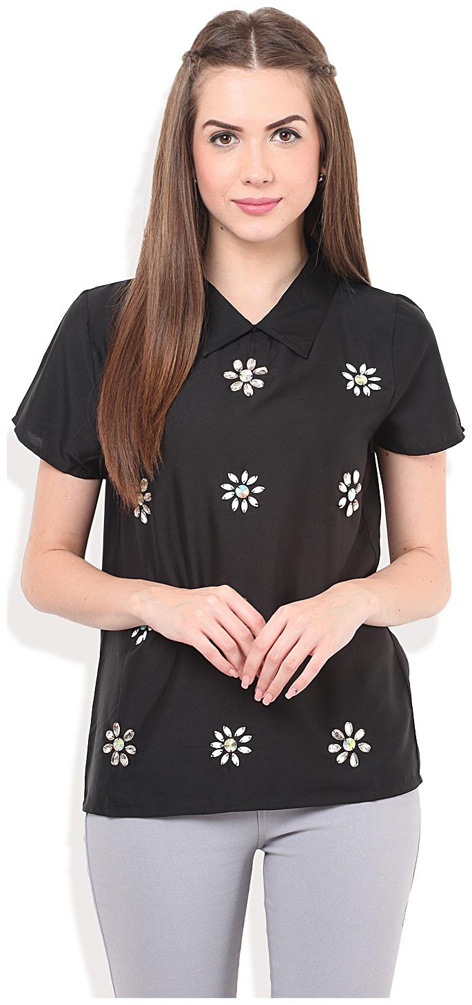 

Porsorte Women Floral Regular top - Black