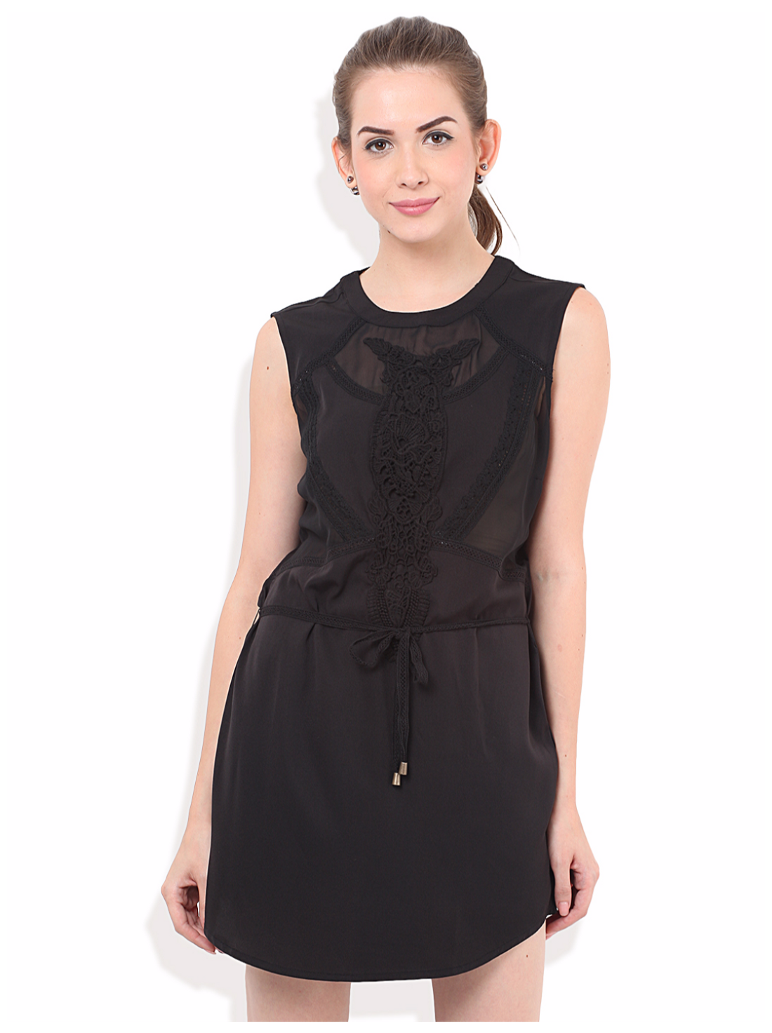 

PORSORTE Women s Black Solid Dress