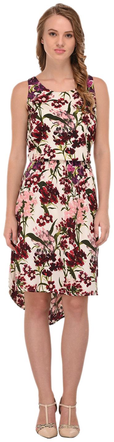 

PORSORTE Women s Multicolor Floral Print Dress