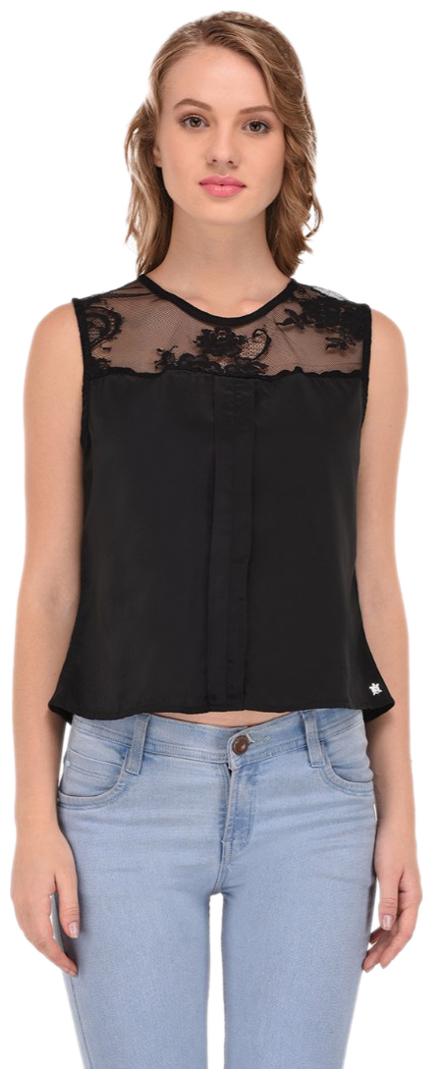 

PORSORTE Women s Polyester Net Lace Top