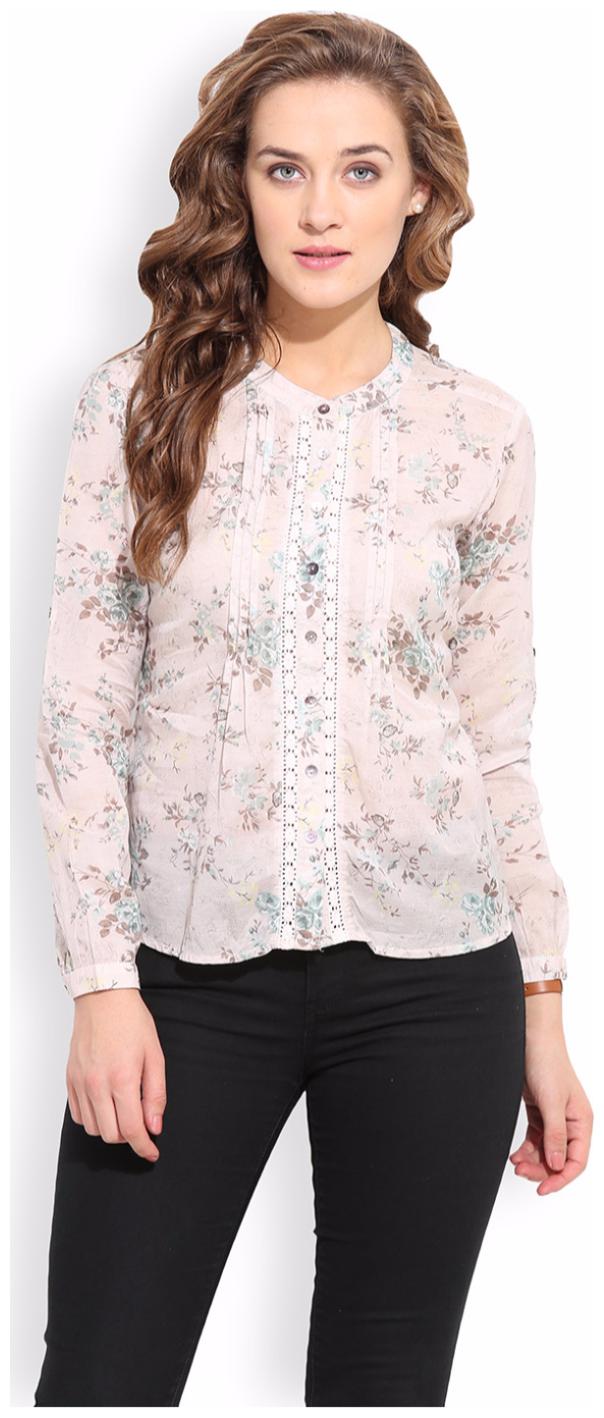 

Porsorte Women White Solid Regular Fit Shirt