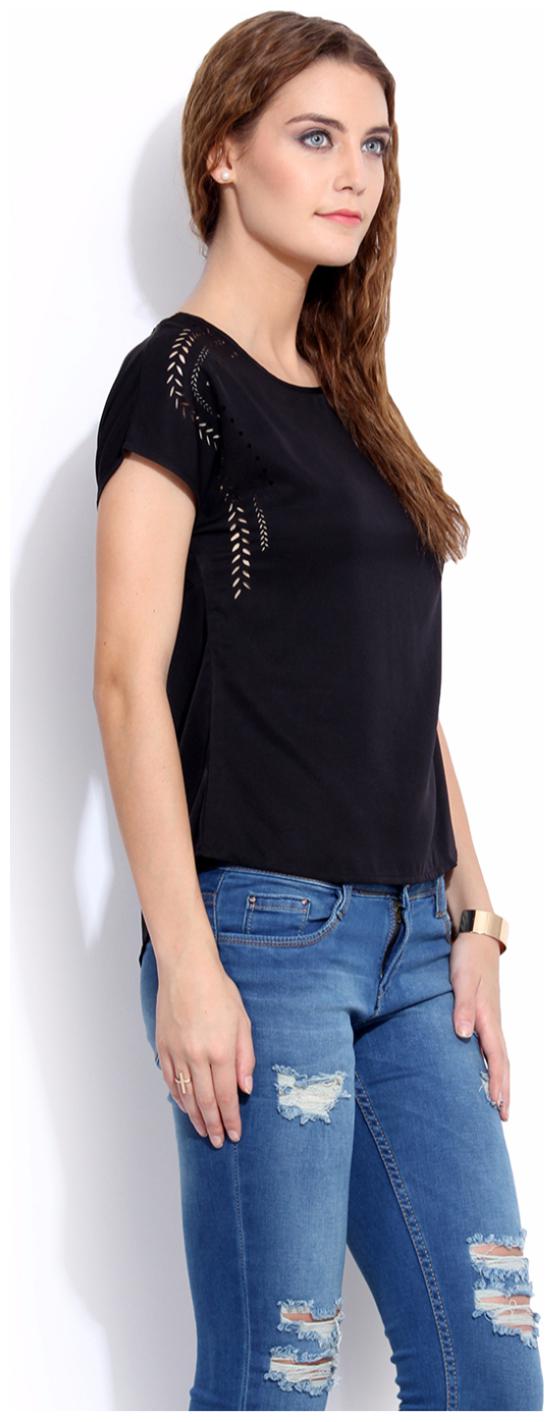 

Porsorte Women Solid A-line top - Black