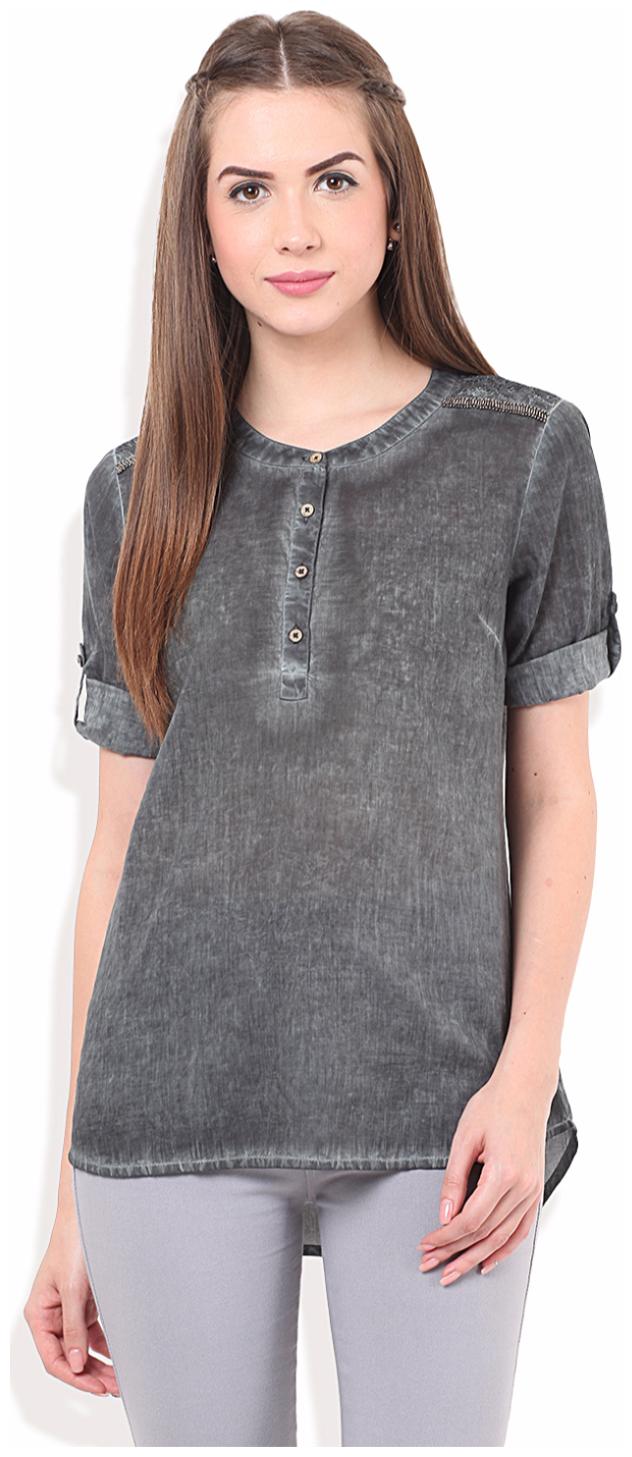 

Porsorte Women Solid Regular top - Grey