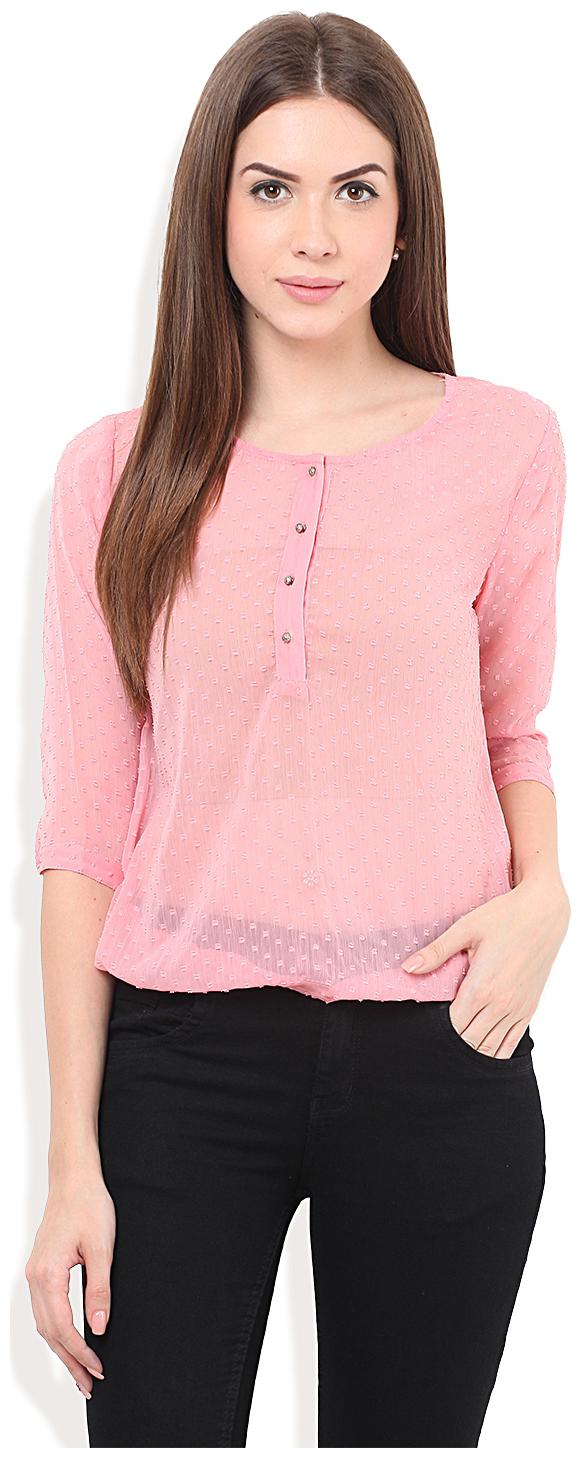 

Porsorte Women Solid Regular top - Pink