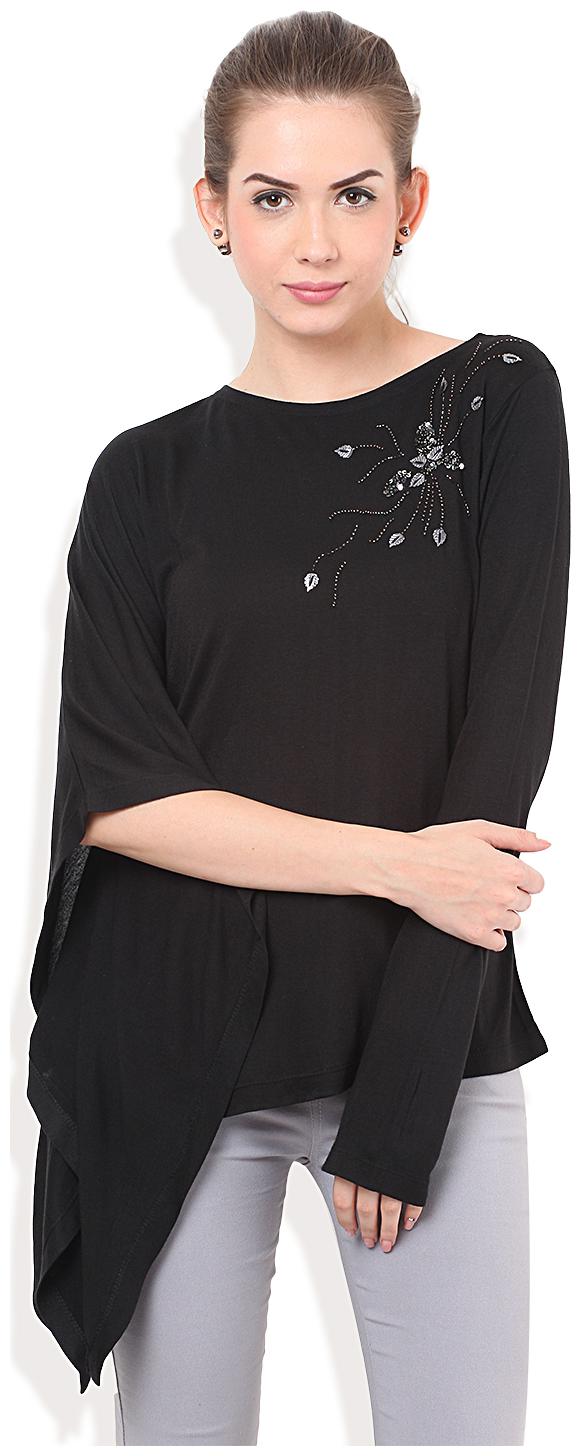 

Porsorte Women Solid Regular top - Black