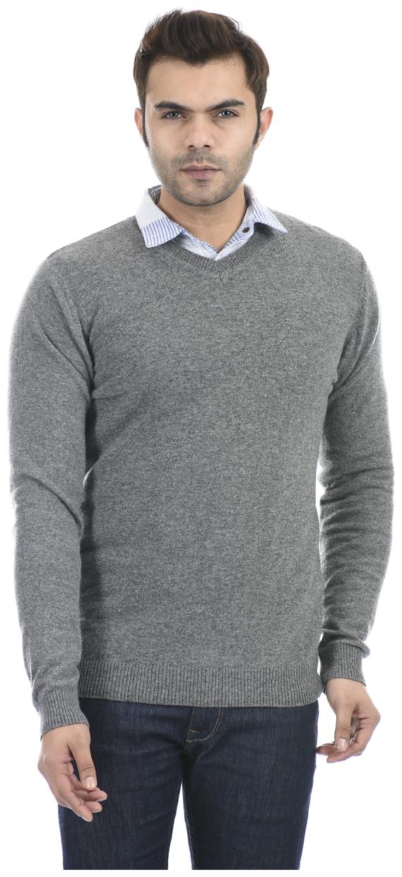 

Portobello Men Grey V neck Pullover