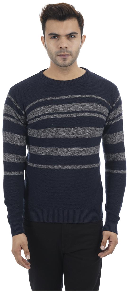 

Portobello Men Blue Round neck Pullover