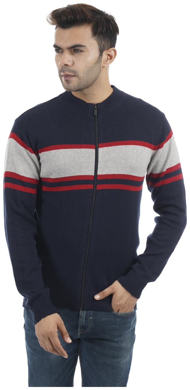

Portobello Men Blue Round neck Cardigan