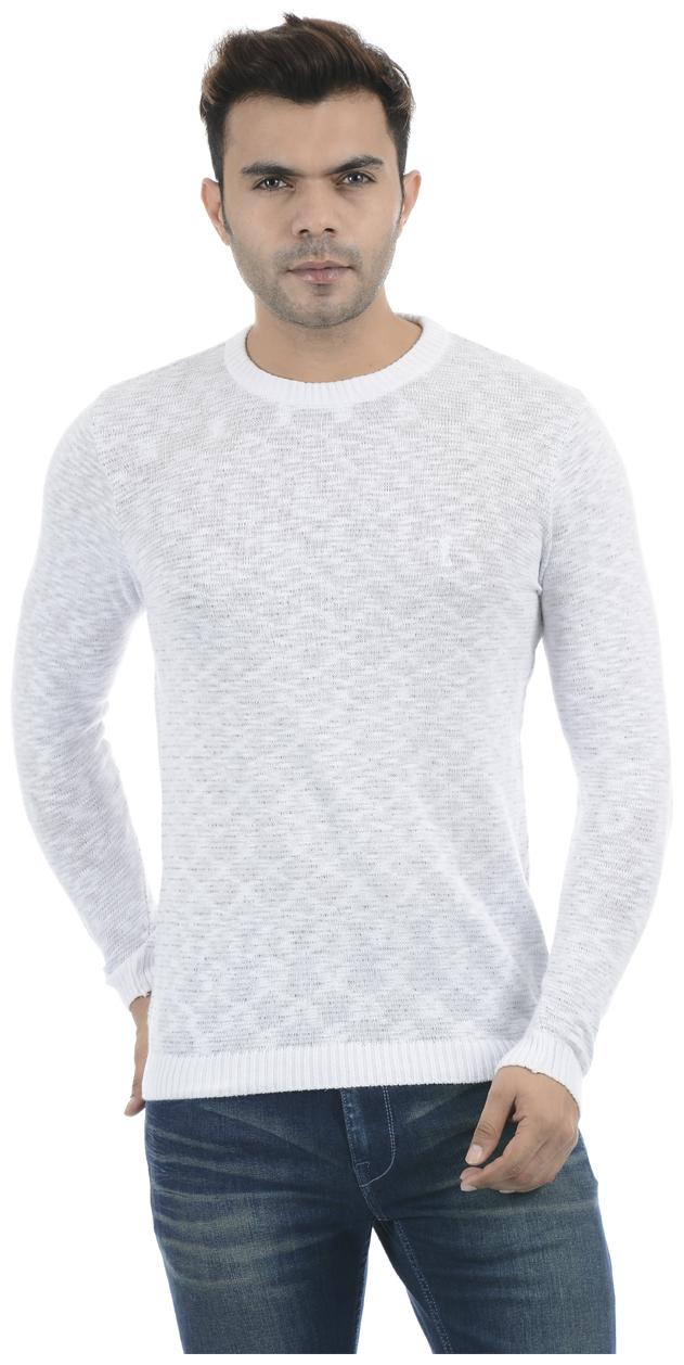 

Portobello Men White Round neck Pullover