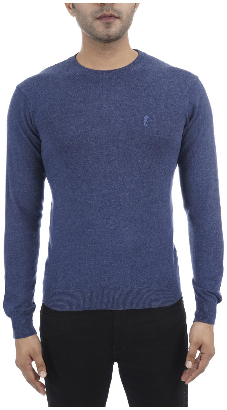 

Portobello Men Blue Round neck Pullover