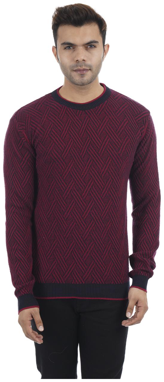 

Portobello Men Pink Round neck Pullover