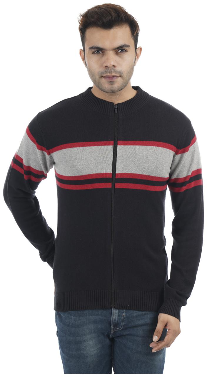 

Portobello Men Black Round neck Cardigan