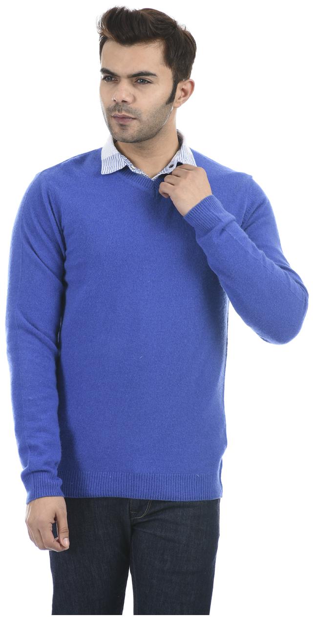 

Portobello Men Blue V neck Pullover