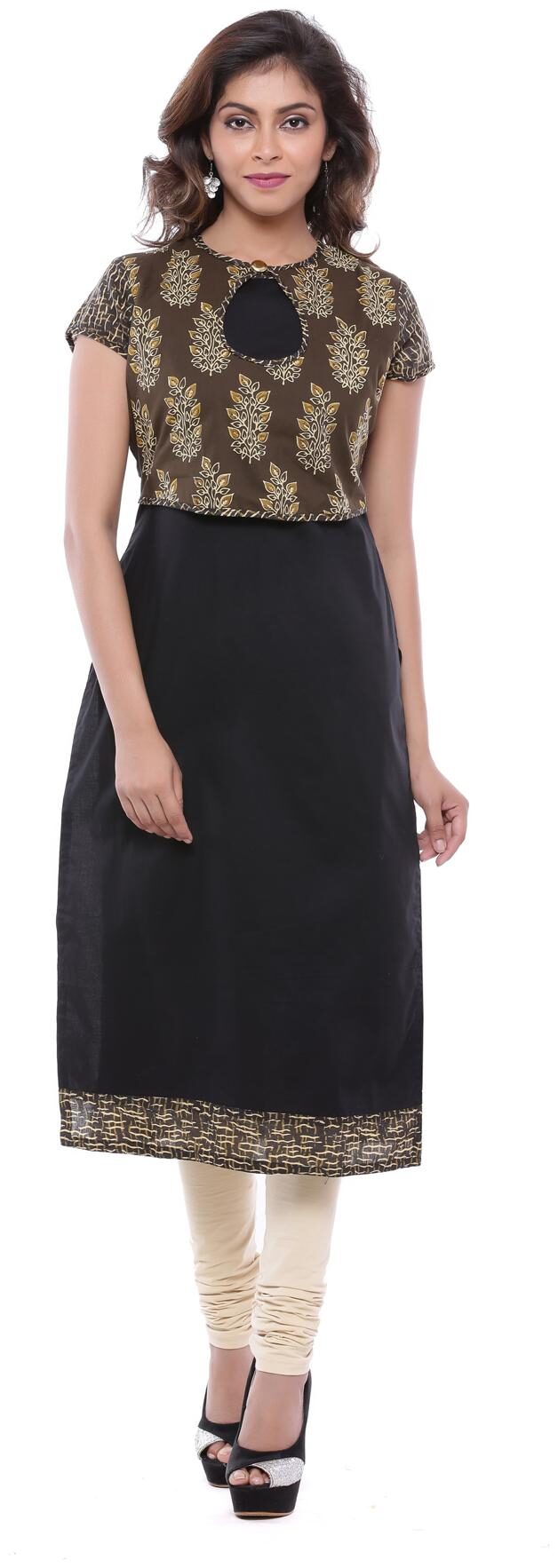 

Premium cotton black jacket kurta Sooma00048