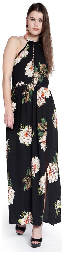 

Trendy Divva Black Geometric A-line dress