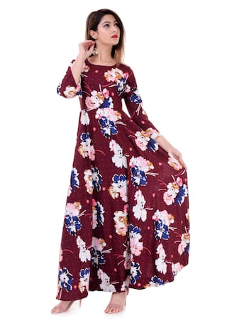 Printed Floral backless kurti by His&Her