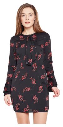

Oxolloxo Black Solid A-line dress