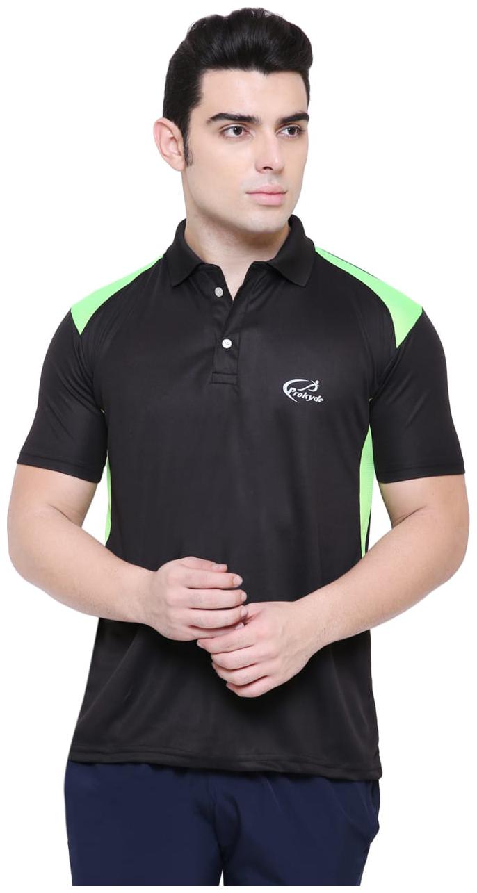 

Prokyde Men Black Regular fit Cotton Blend Polo collar T-Shirt - Pack Of 1