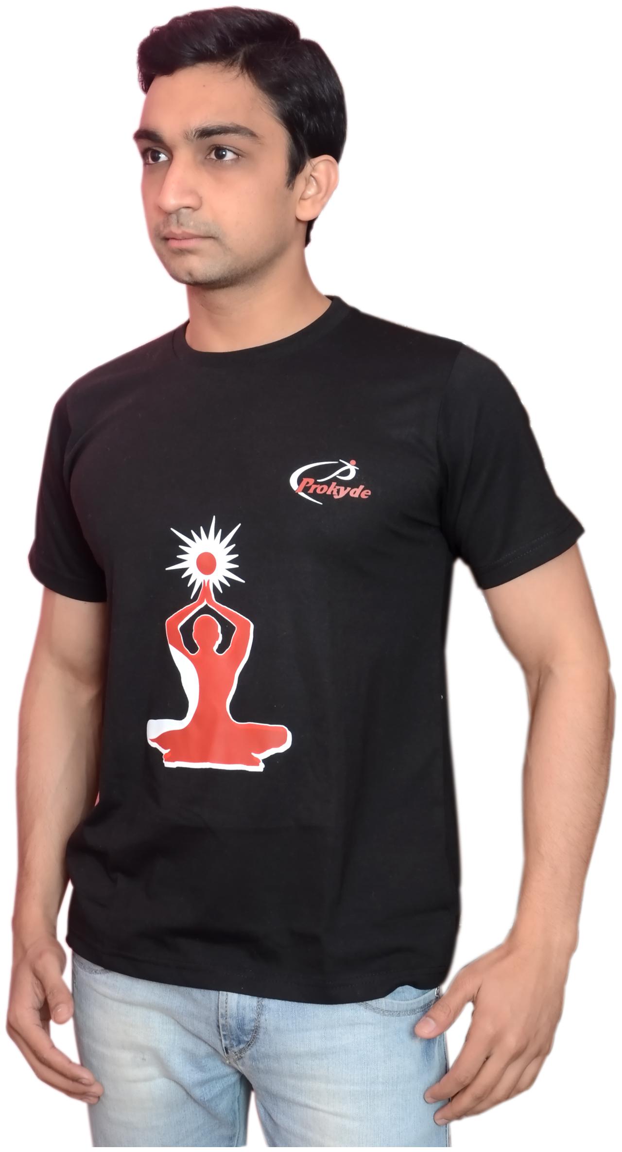 

Prokyde Men Black Regular fit Blended Round neck T-Shirt - Pack Of 1