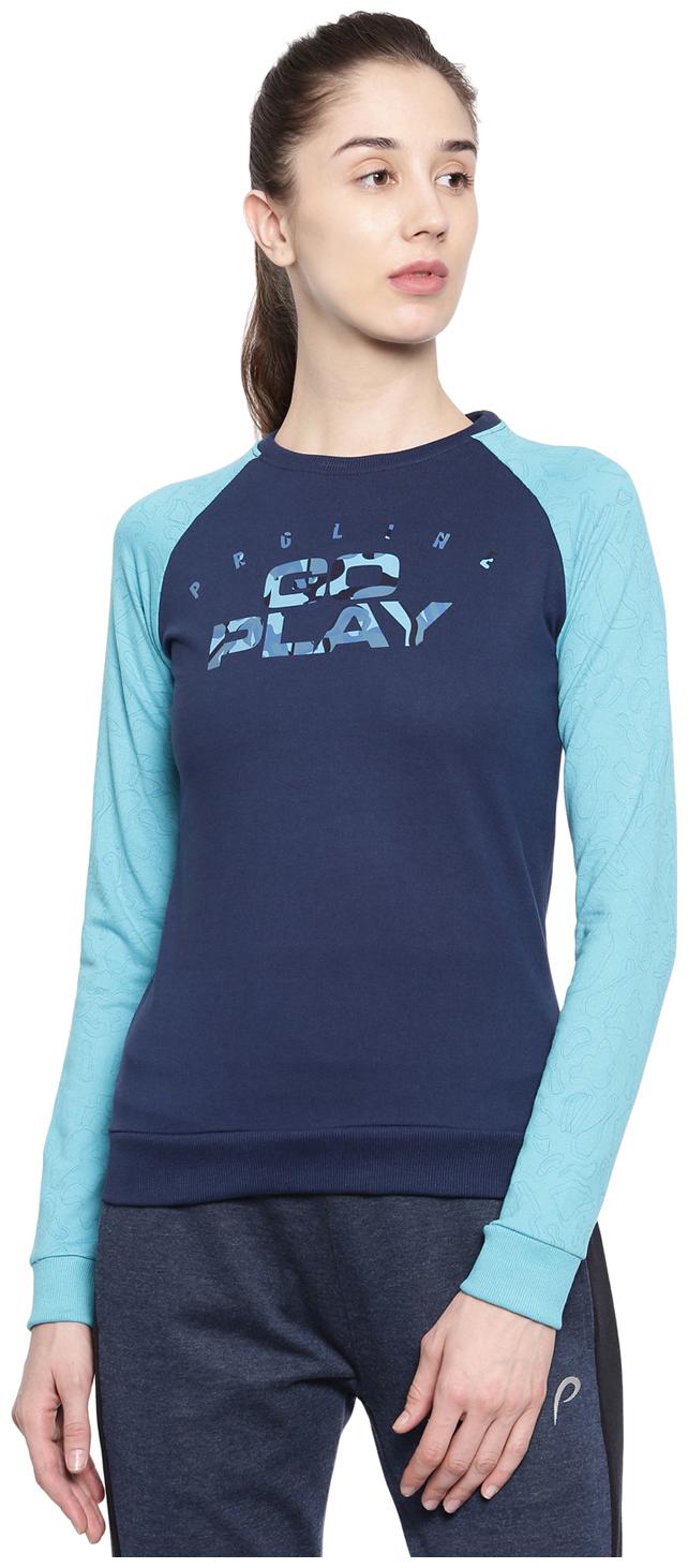 

Proline Women Solid Sweatshirt - Blue
