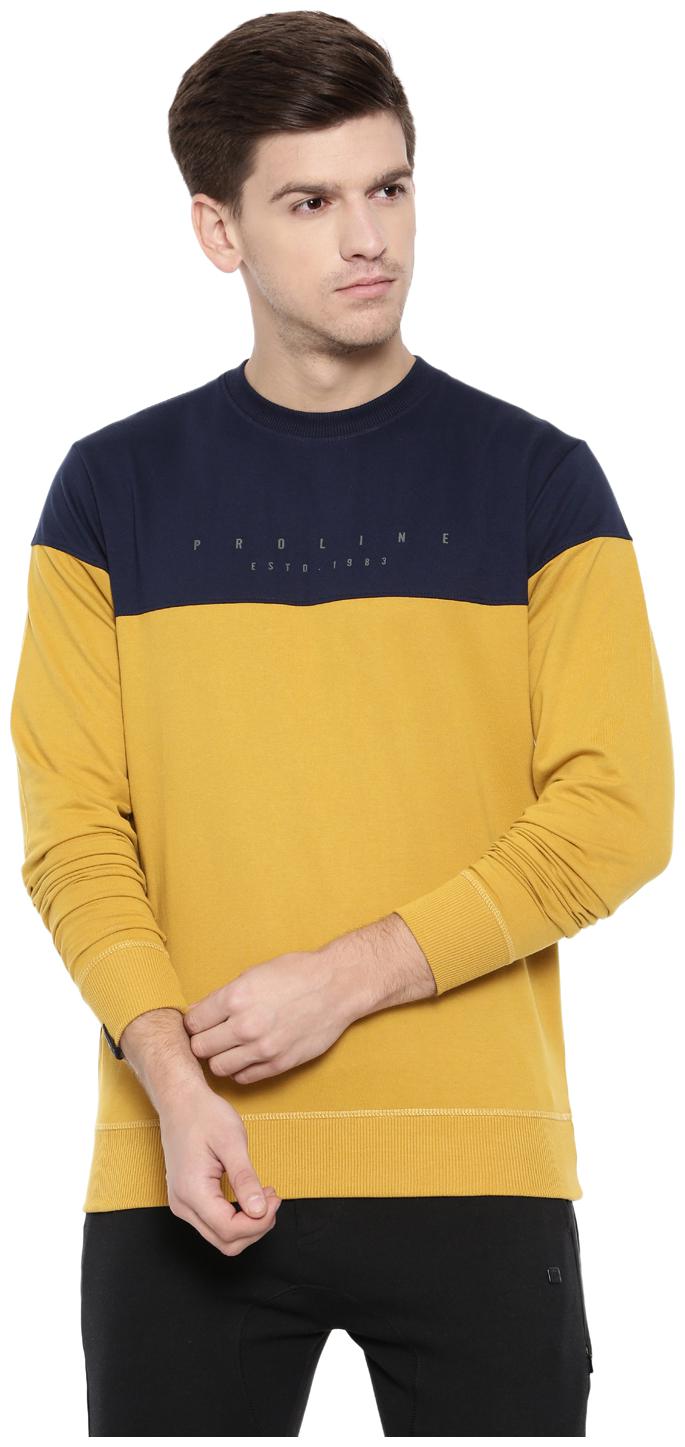 

Proline Cotton Printed Men Sweatshirt - Yellow
