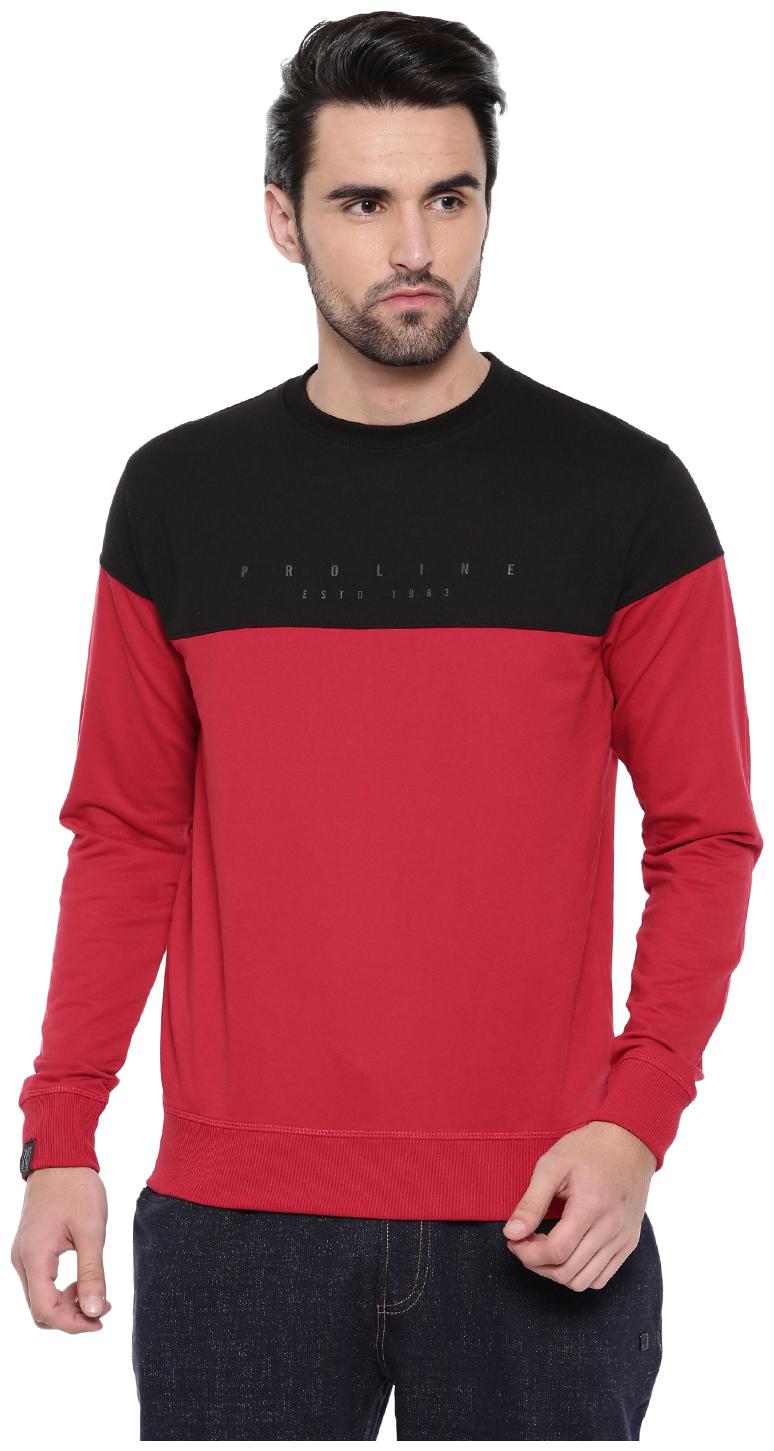 

Proline Cotton Printed Men Sweatshirt - RED