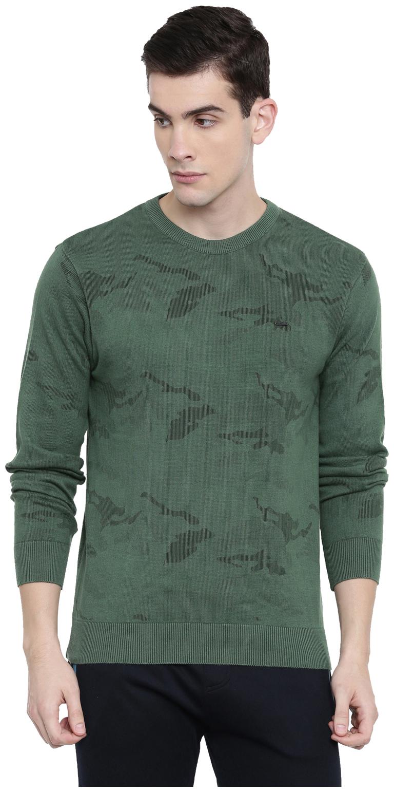 

Proline Cotton Printed Men Pullover - Green