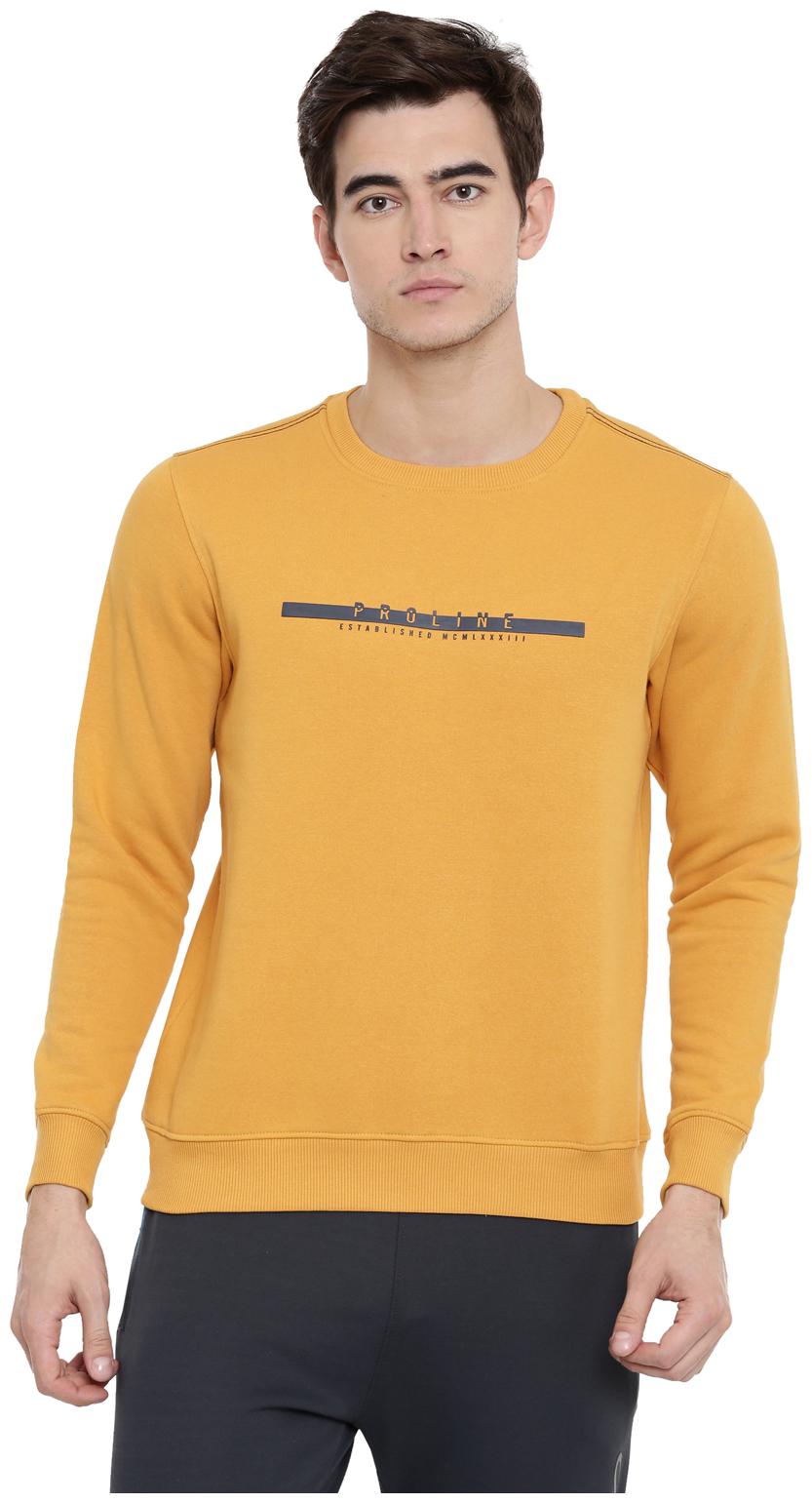 

Proline Cotton Men Yellow Sweatshirt