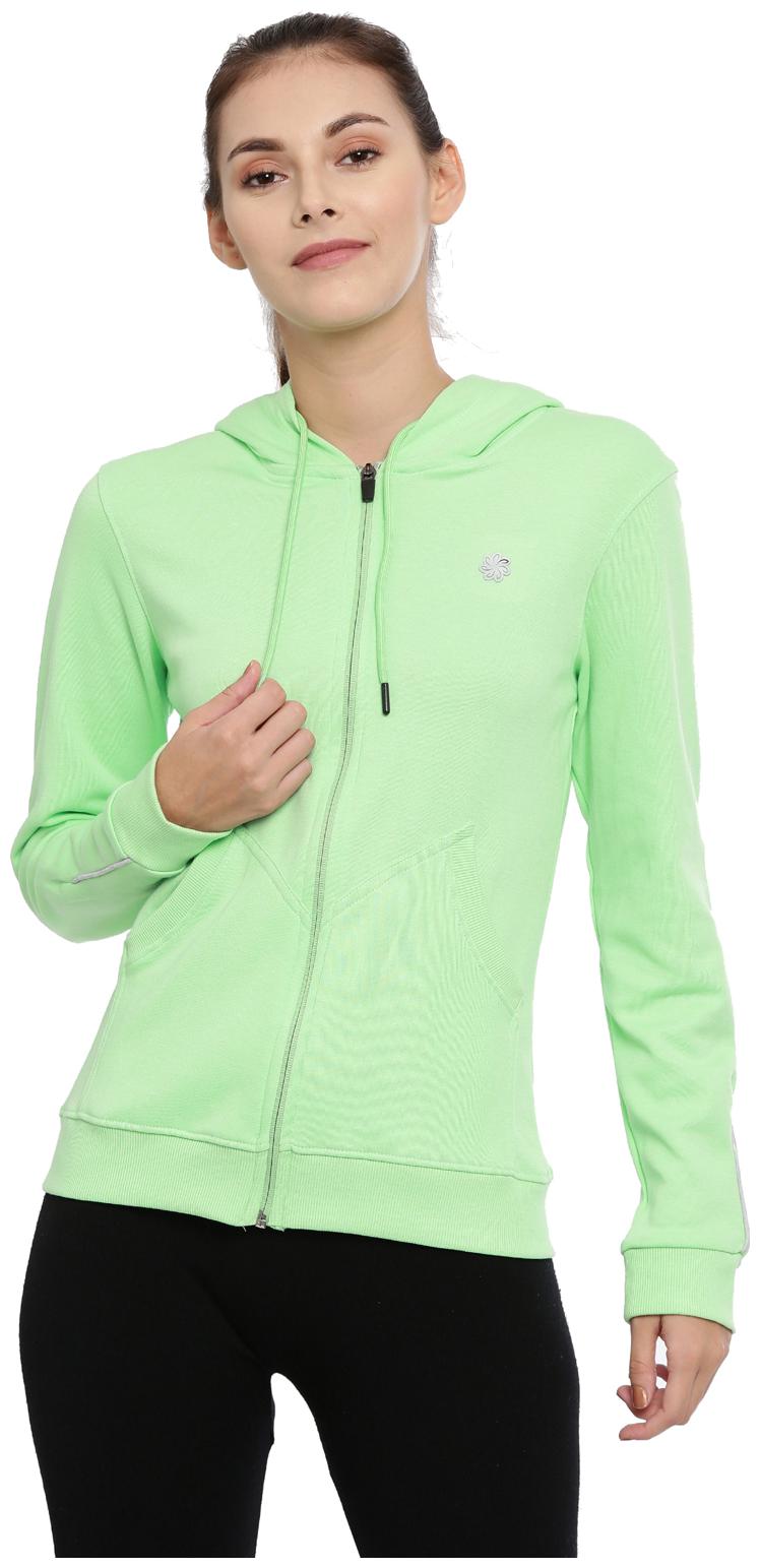 

Proline Women Solid Hoodie - Green