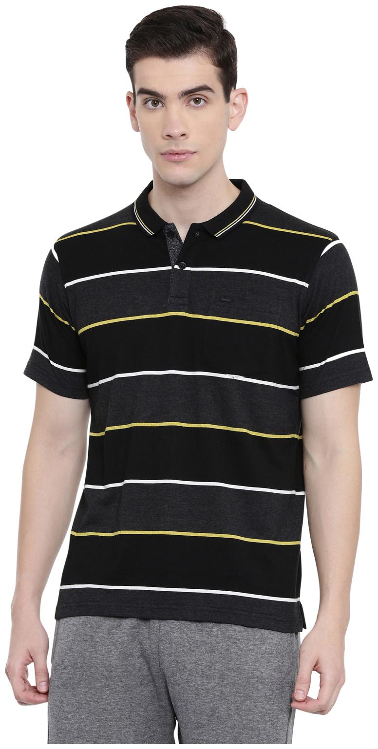 Proline Cotton Polo Neck Striped Men 