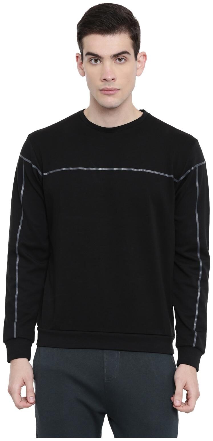 

Proline Cotton Solid Men Sweatshirt - Black