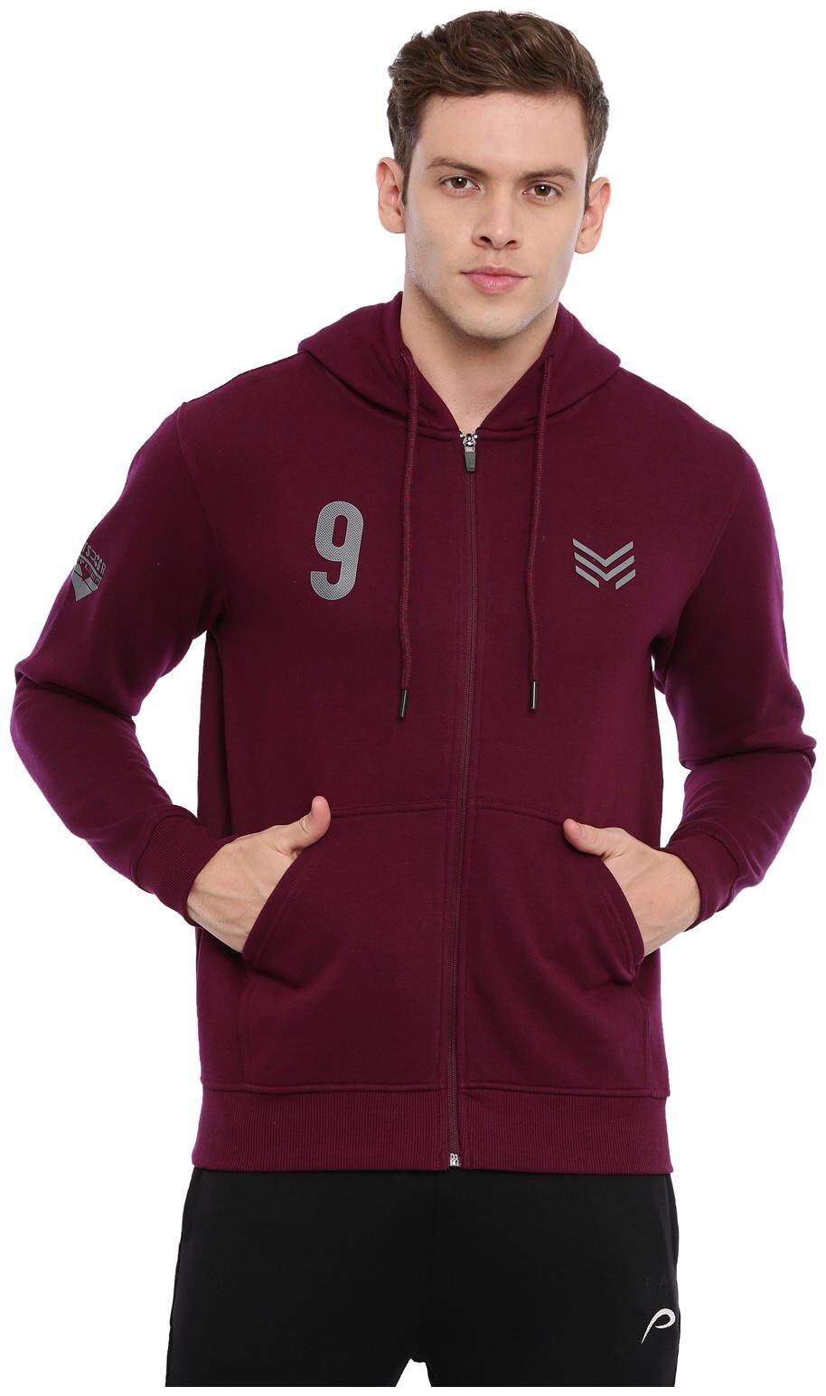 

Proline Men Maroon Hooded Hoodie