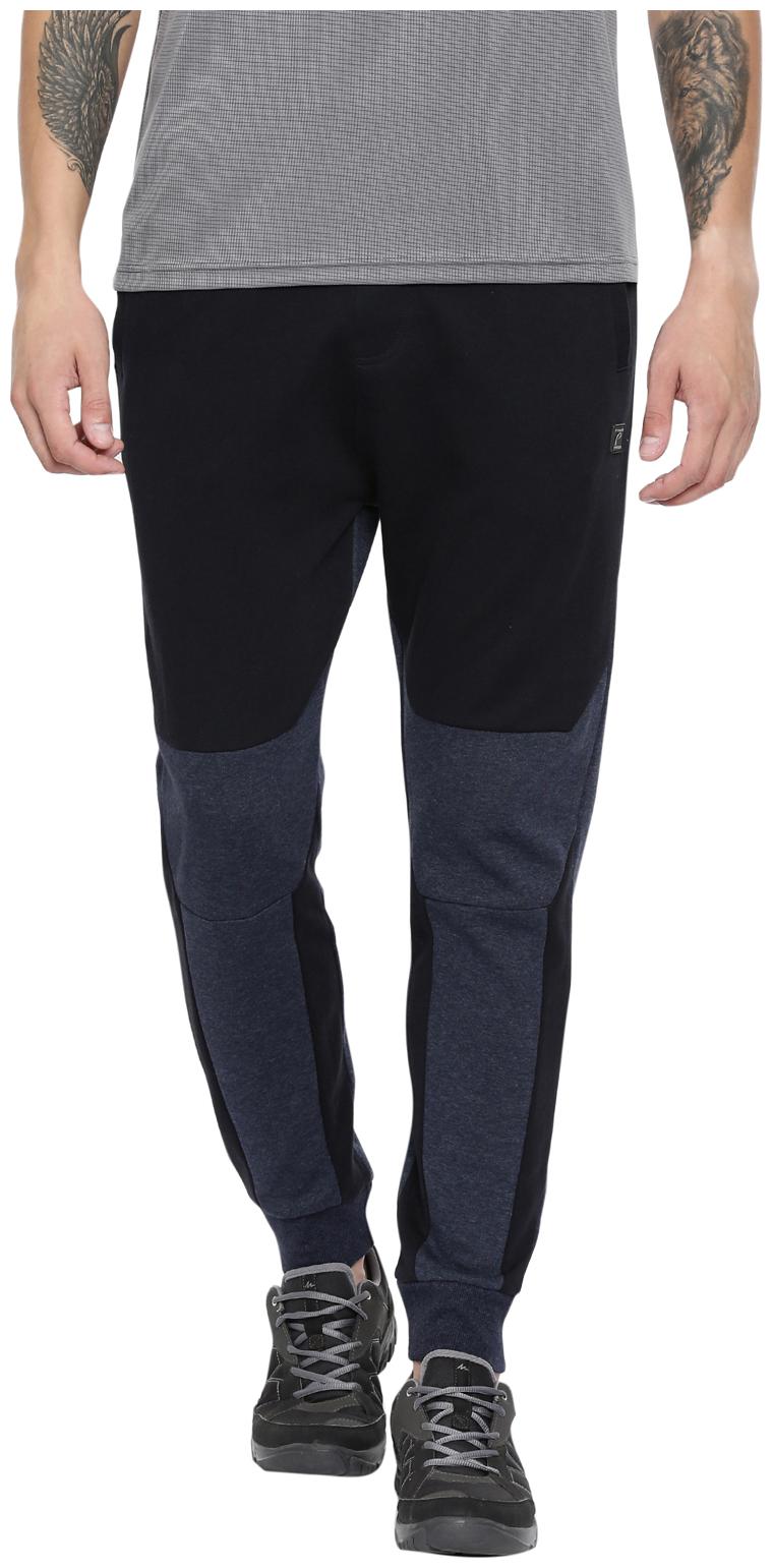 

Proline Men Cotton Colourblocked Joggers Blue Black