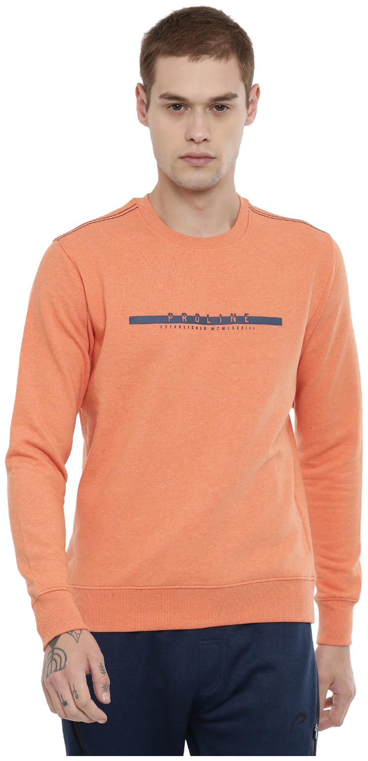 

Proline Men Orange Round neck Sweatshirt